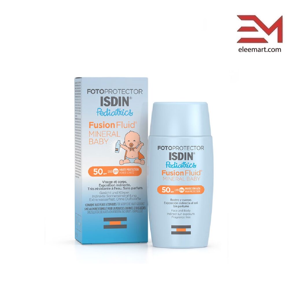 کرم ضد آفتاب نوزاد ایزدین مینرال فیوژن فلویید Isdin Fusion Fluid Pediatrics