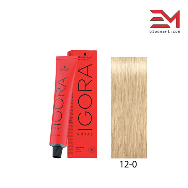 رنگ موی بلوند خاص طبیعی ایگورا 12.0 رویال Igora Royal 12-0