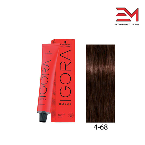 رنگ موی شکلاتی قرمز متوسط ایگورا 4.68 رویال Igora Royal 4-68