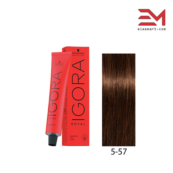 رنگ موی طلایی مسی روشن ایگورا 5.57 رویال Igora Royal 5-57