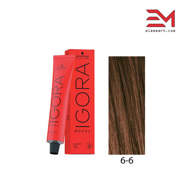 رنگ موی بلوند تیره شکلاتی 6.6 ایگورا رویال Igora Royal 6-6