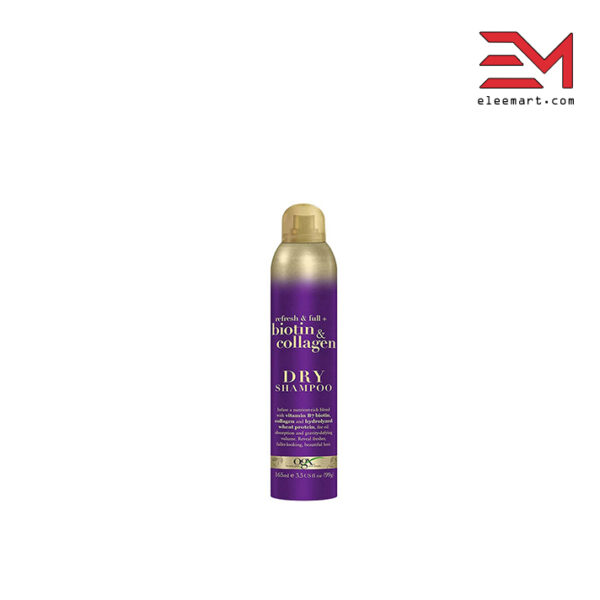 شامپو خشک او جی ایکس حاوی بیوتین و کلاژن Ogx Dry Shampoo